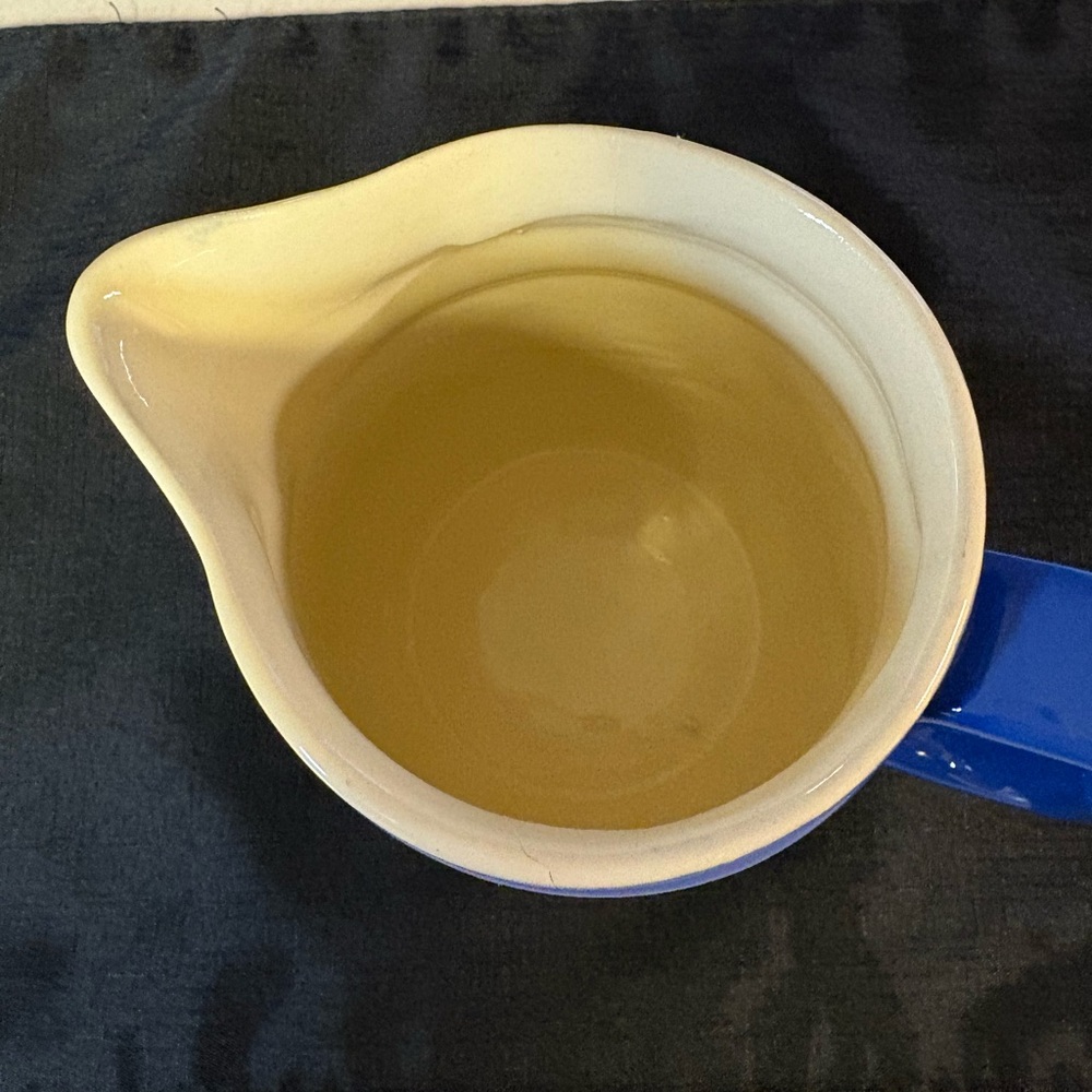 Vintage Oxford Stoneware Blue Pitcher Made In USS - Picture 7 of 8